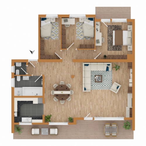 Wohnkomfort auf ganzer Linie! Lichtdurchflutete 4-Zimmerwohnung mit Terrasse optimhome Immobilien Deutschland • Kaufen & Verkaufen