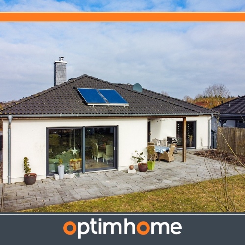 Leben auf einer Ebene – Stilvoller Winkelbungalow zum Wohlfühlen optimhome Immobilien Deutschland • Kaufen & Verkaufen