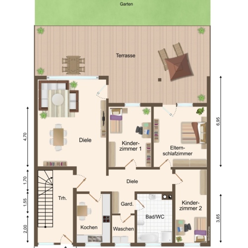 Zweifamilien-Reihenmittelhaus mit 245 m² Wohnfläche, neuem Dach, Wärmepumpe und 3 Garagen optimhome Immobilien Deutschland • Kaufen & Verkaufen Zweifamilien-Reihenmittelhaus mit 245 m² Wohnfläche, neuem Dach, Wärmepumpe und 3 Garagen optimhome Immobilien Deutschland • Kaufen & Verkaufen